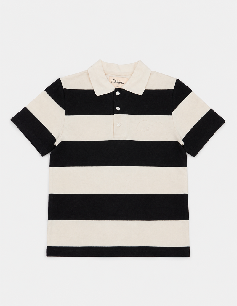 STRIPED KNIT POLO
