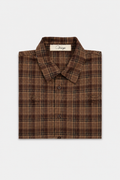 DISTRESSED PLAID SHIRT