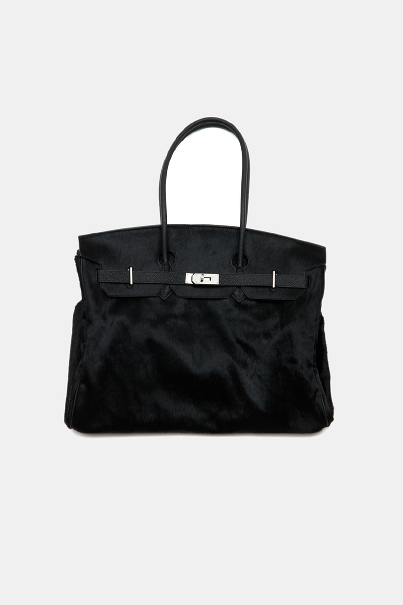 PONYHAIR TRAVEL BAG - NOIR