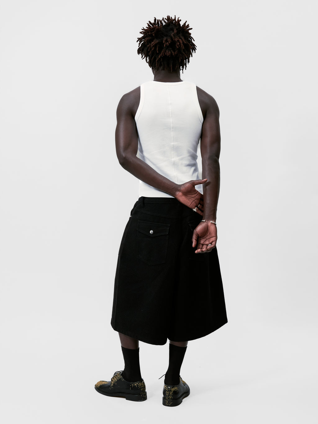 SASHIKO-ORI BALLOON SHORTS