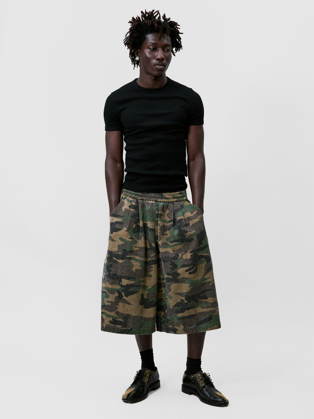 CAMO BALLOON SHORTS