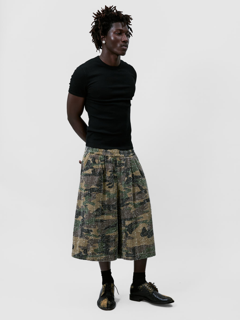 CAMO TEXTURED BALLOON SHORTS