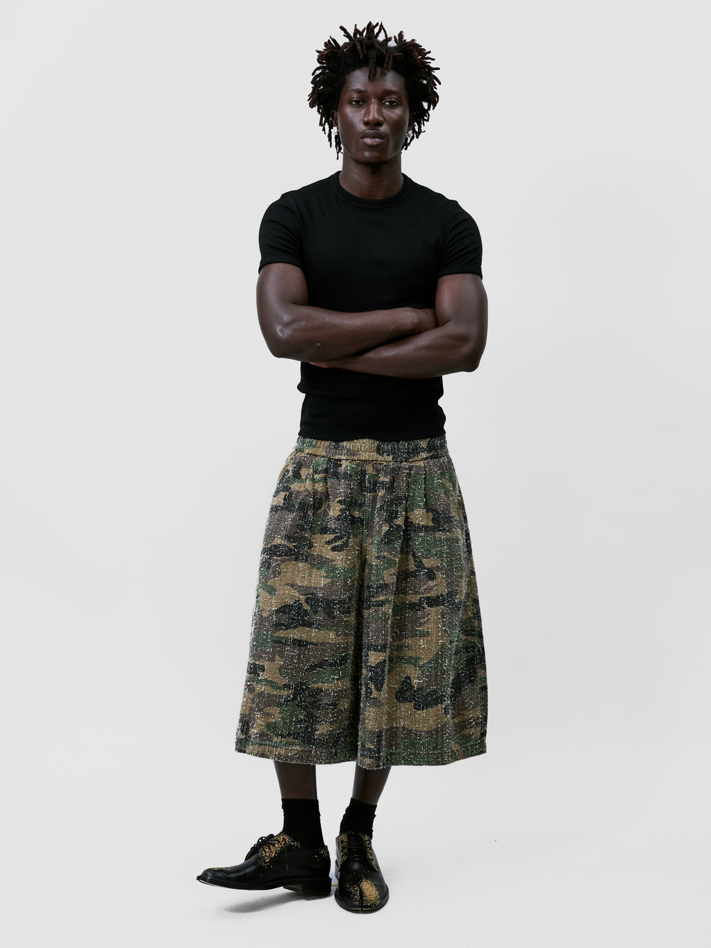 CAMO TEXTURED BALLOON SHORTS