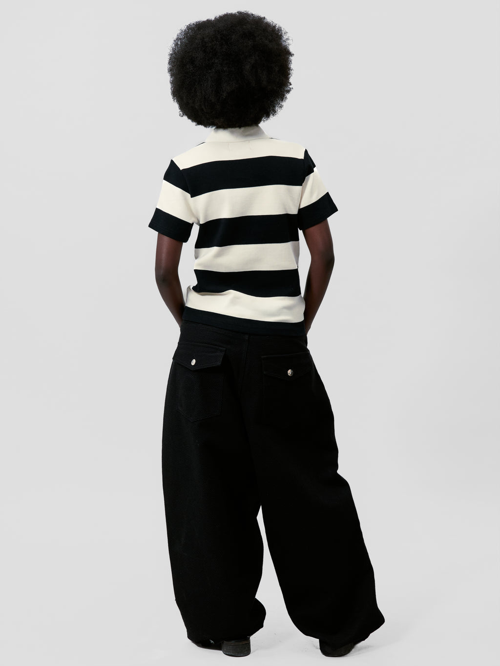 STRIPED KNIT POLO