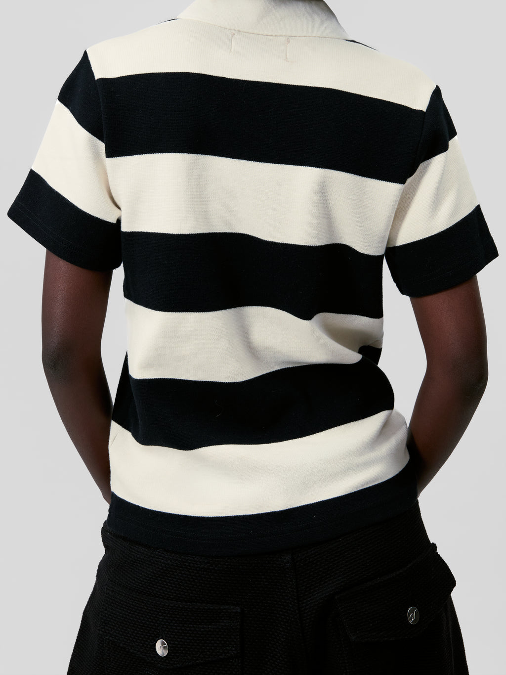STRIPED KNIT POLO