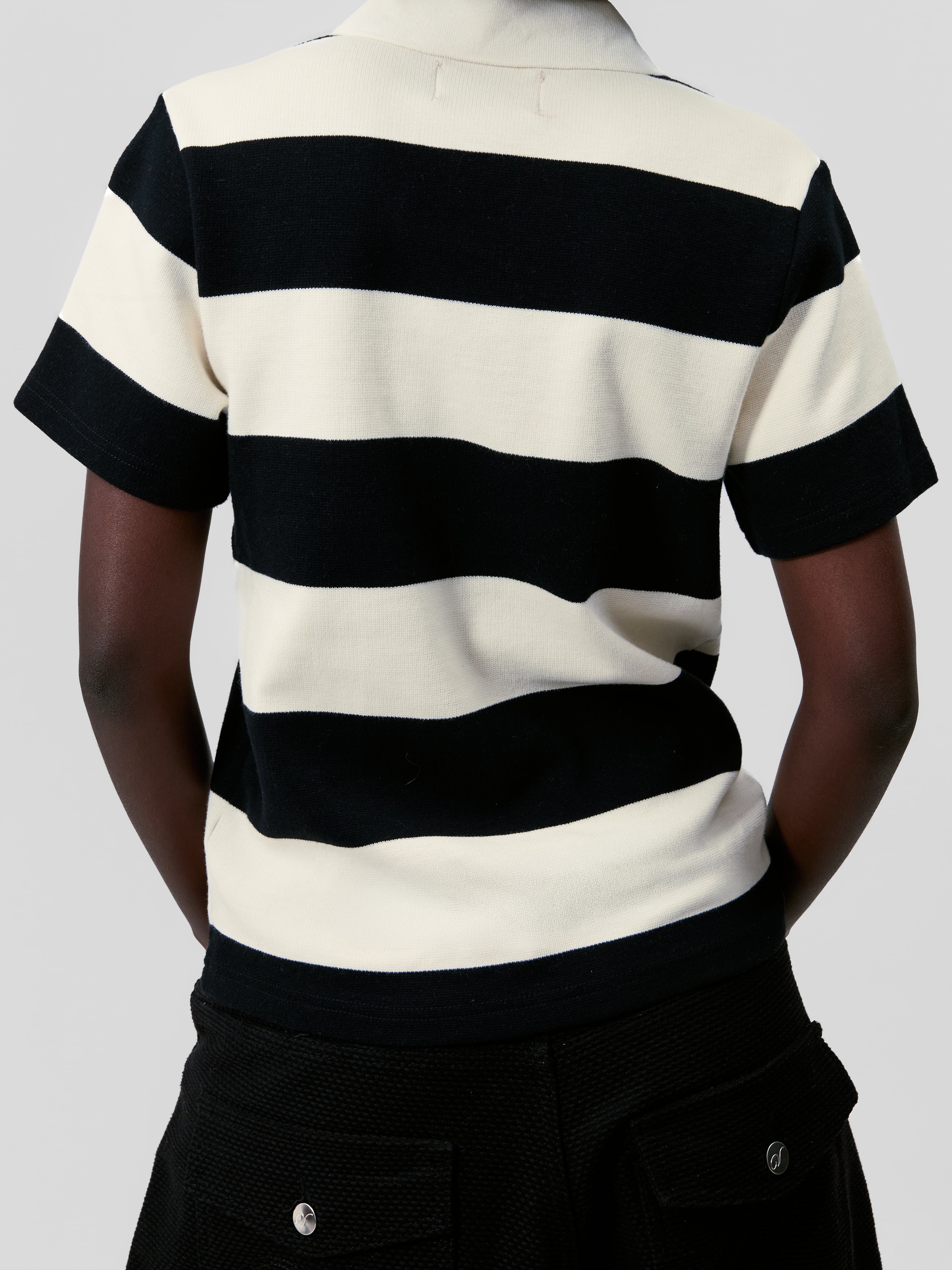 STRIPED KNIT POLO