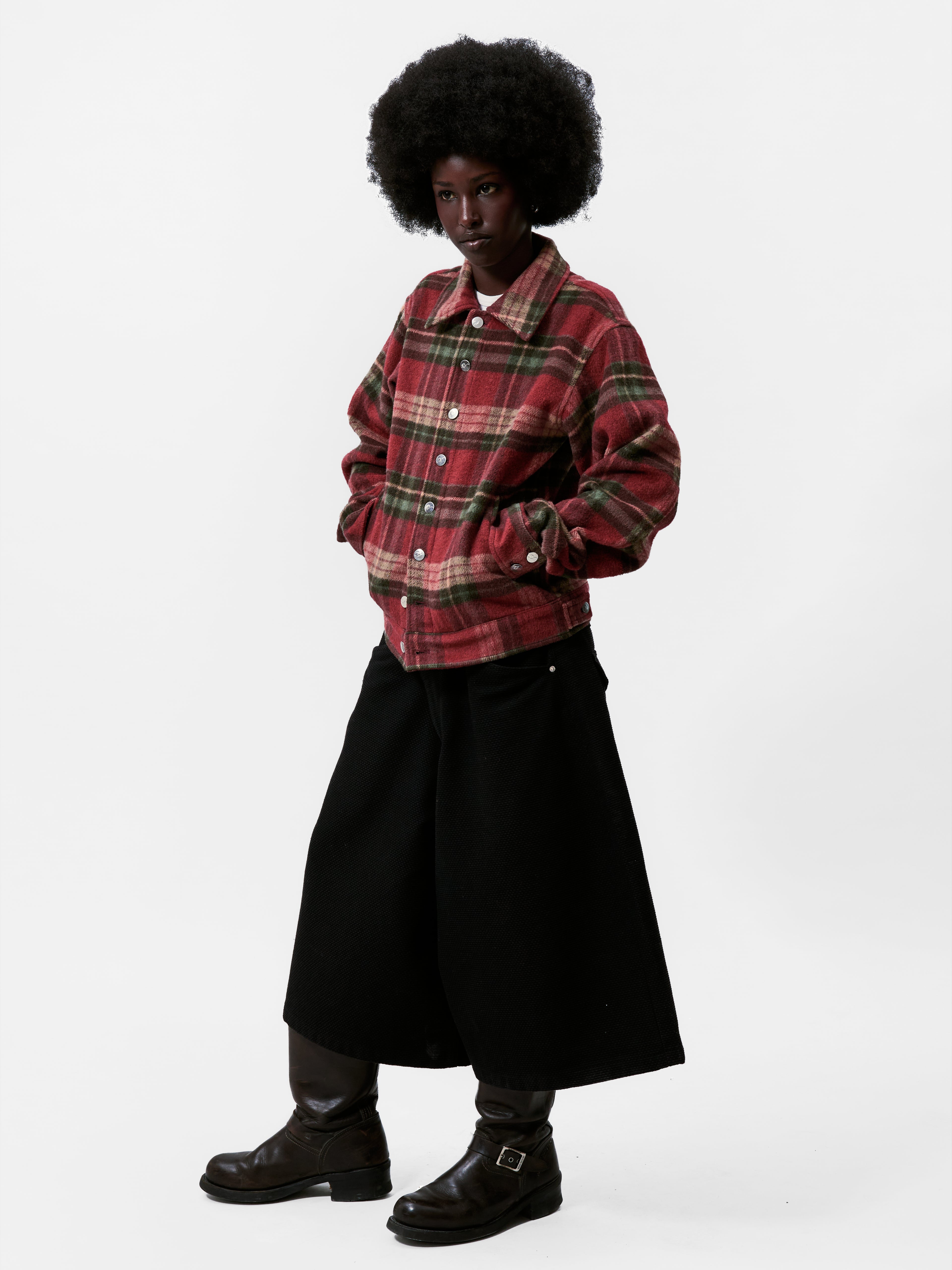 PLAID TRUCKER JACKET