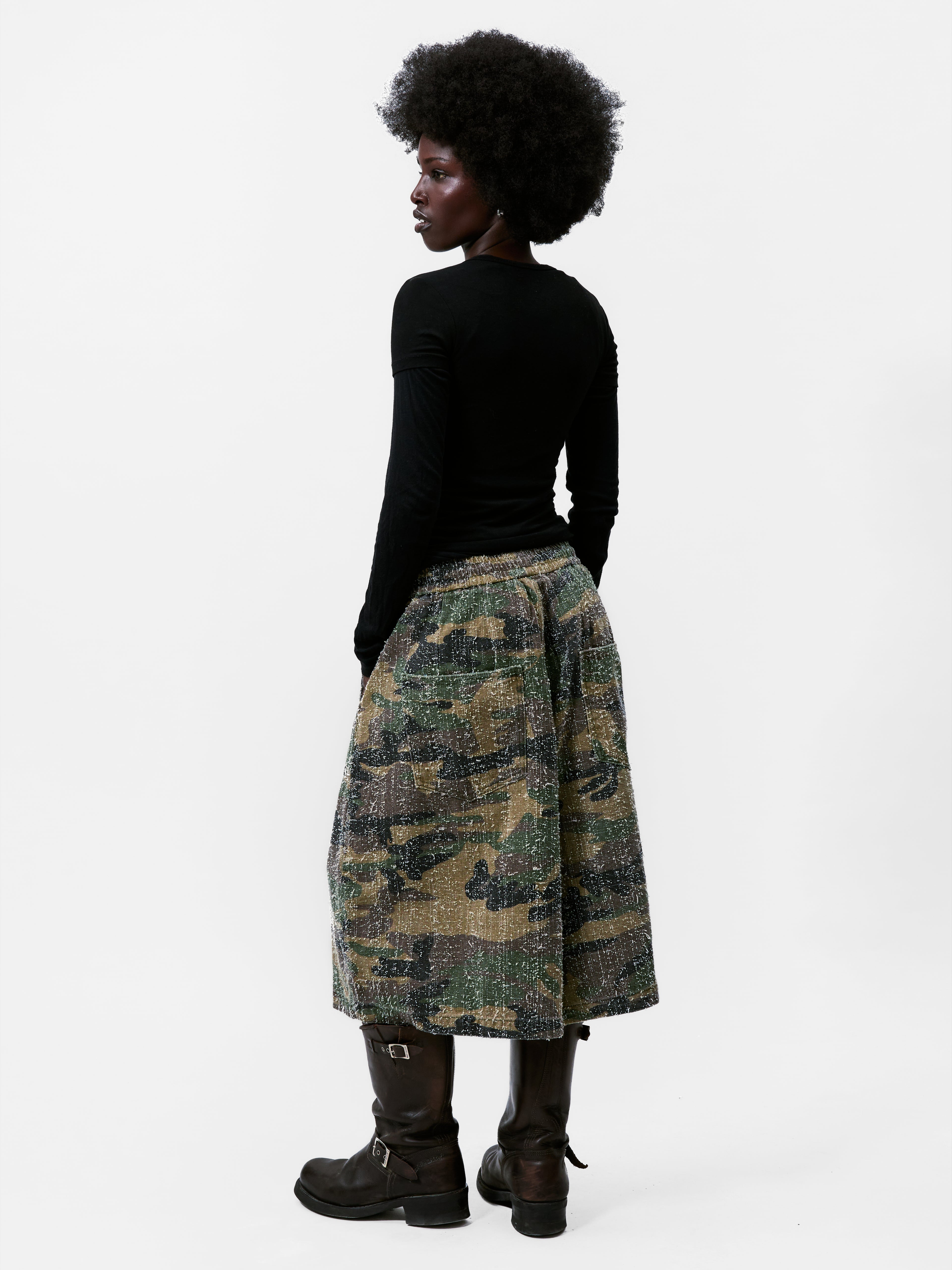 CAMO TEXTURED BALLOON SHORTS