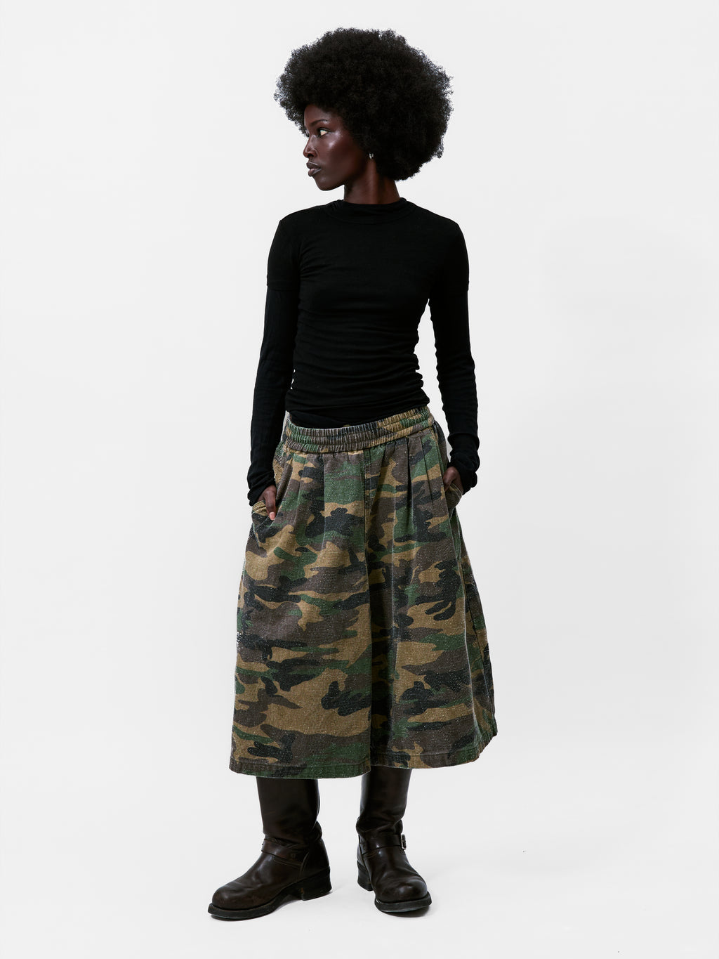 CAMO BALLOON SHORTS