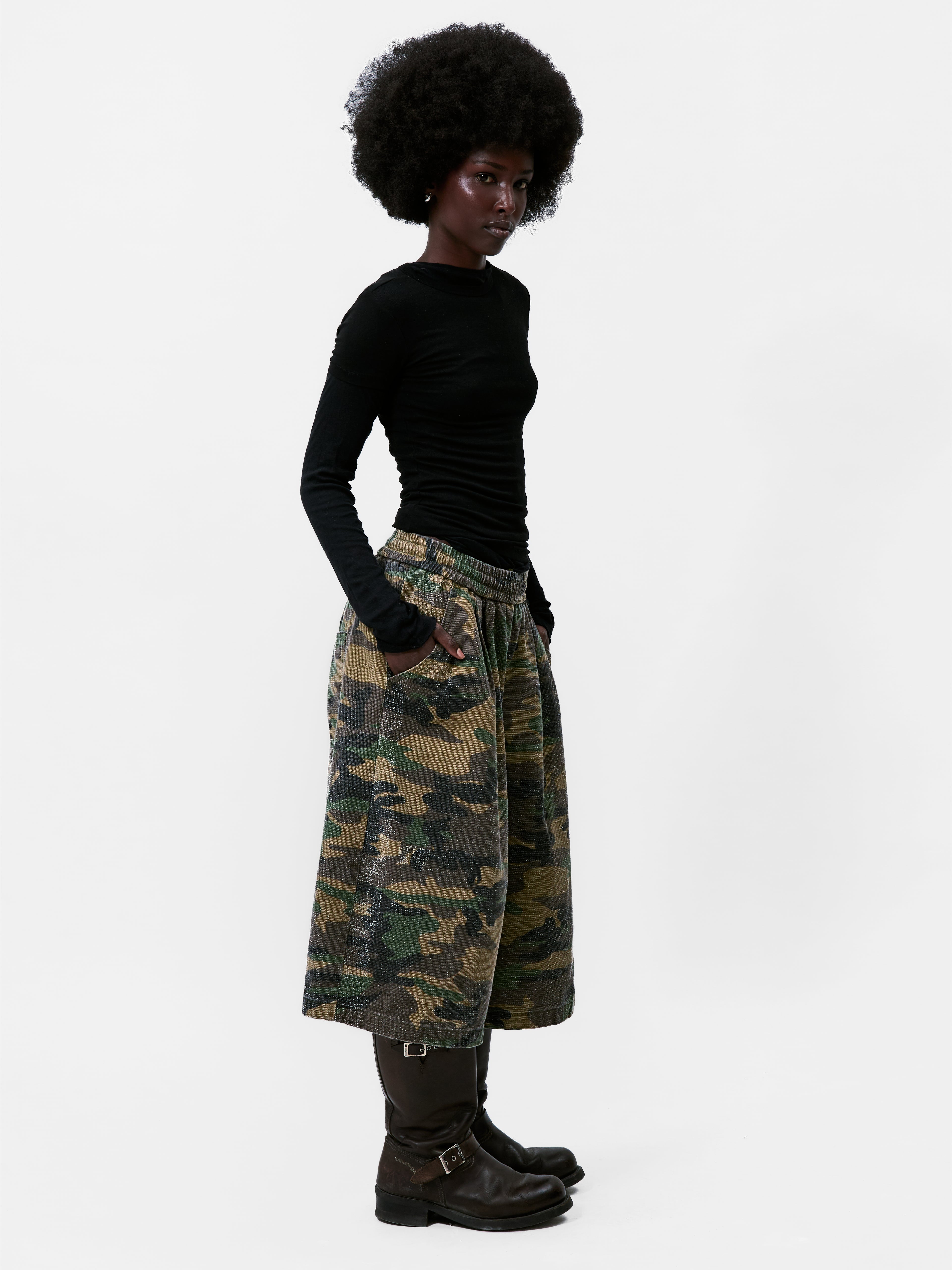 CAMO BALLOON SHORTS