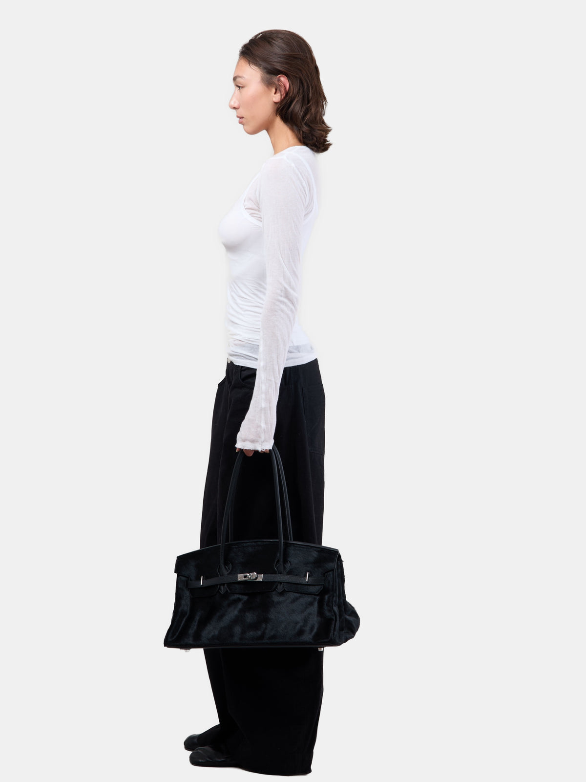 PONYHAIR DAY BAG - NOIR